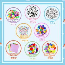 Carica l'immagine nel visualizzatore di Gallery, ZEIZHUBN Kit Lavoretti Creativi per Bambini 3000 Pezzi DIY Art Craft Set Scovolini Colorati per Lavoretti Giochi Creativ