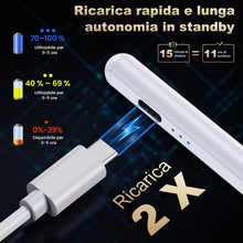 Carica l'immagine nel visualizzatore di Gallery, BAZO Penna Compatibile con iPad 2018-2025, Penna per iPad Palm Rejection, Ricarica rapida, Sensibilità All'inclinazione, per ipad 11 A16/10/9/8/7/6,Pro 11/12.9,Air 3/4/5/M2/M3,Mini 5/6. bs