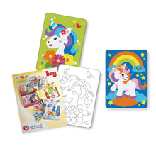 Carica l&#39;immagine nel visualizzatore di Gallery, Sabbiarelli Sand-it For Fun - Bag Unicorns - Set Lavoretti Creativi: Colora con la Sabbia gli unicorni, 12 colori, Regalino di Compleanno Bambini Anni 5+