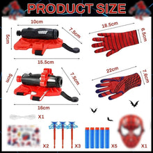 Carica l'immagine nel visualizzatore di Gallery, LIVESTN Set di 2 Spiderm Guanti per Bambino, Launcher Glove Guanti Launcher per Giochi con Spiderm Maschera e Spiderm Tatuaggi Spiderm Web Launcher Toy, Giocattolo Educativo per Bambini (D)