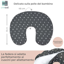 Carica l'immagine nel visualizzatore di Gallery, LivinEase Fodera per Cuscino da Allattamento - Fodera per Cuscino da Allattamento Rimovibile 100% Cotone - Regali per Gravidanza - Carino Fodero per Cuscino da Allattamento per Neonati con Motivo