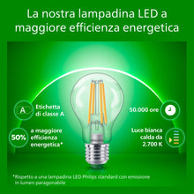 Carica l'immagine nel visualizzatore di Gallery, Philips LED UltraEfficient, Lampadina E27 a goccia, Confezione da 7