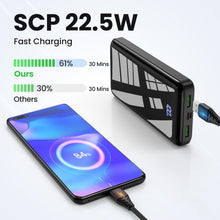 Carica l'immagine nel visualizzatore di Gallery, Power Bank 27000mAh, 22,5W PD20W USB C Power Bank a Ricarica Rapida, Batteria Esterna Portatile con Display LED per Telefoni