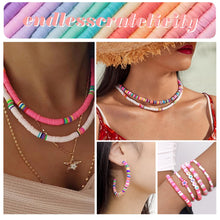 Carica l'immagine nel visualizzatore di Gallery, RUBY 1800 perline da infilare per bambini, perline fai da te per braccialetti fai da te, in argilla polimerica, set di c