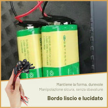 Carica l'immagine nel visualizzatore di Gallery, 20 pezzi Clip batteria 9V tipo I, cavi 150 mm rosso-nero, per elettronica fai-da-te, progetti scolastici, riparazioni e 