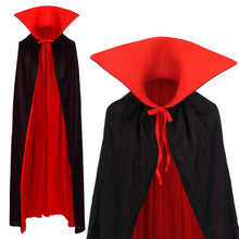 Carica l'immagine nel visualizzatore di Gallery, papapanda Vampiro Collo Alto Mantello Rosso Nero 130cm per Bambini e Adulti