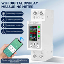 Carica l'immagine nel visualizzatore di Gallery, Contatore energia elettrica 63A TUYA misuratore consumo elettrico WIFI AC80-300V contatore di energia monofase Protezion