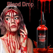 Carica l&#39;immagine nel visualizzatore di Gallery, Halloween Sangue Finto,Kit Realistico Finto Lavabile,con Fake Blood+2 Spugnette per il trucco,per Halloween Effetti Speciali Trucco per Vampiro, Mostro e Zombie Sposa