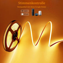 Carica l'immagine nel visualizzatore di Gallery, Striscia LED WIFI COB da 5 m, luce bianca calda, 24 V, 3000 K, COB LED, luce bianca calda, dimmerabile, ad alta luminosi