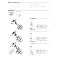Carica l'immagine nel visualizzatore di Gallery, LOOTICH 95 Grado Battuta Interna Forte Cerniere 40mm con Ammortizzatore per Porte Pesanti e Spesse Soft Close Cerniera per Cucina Armadio Porta Ante Mobili Paracolpi 2 Pezzi