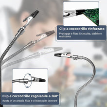 Carica l'immagine nel visualizzatore di Gallery, Terza Mano Per Saldatura, Stazione Saldatura con 3X Lente di Ingrandimento Braccii Flessibile e Clip, Adatta per Elettro