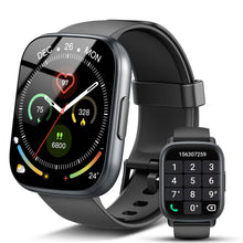 Carica l'immagine nel visualizzatore di Gallery, Smartwatch Uomo Donna, 1.95" Orologio Smartwatch con Chiamate Bluetooth, 110+ Modalità Sportive Fitness Tracker, Contapassi Watch con Sonno Cardiofrequenzimetro, IP68 Smart Watch per Android iOS, Nero
