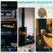 Carica l'immagine nel visualizzatore di Gallery, Guarnizione per Camino, 10mm x 2m x 2mm Autoadesiva Guarnizione per Vetro Camino Corda Camino Sostituzione Guarnizione p