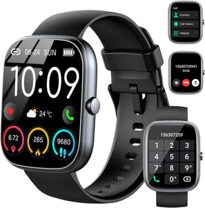 Smartwatch Uomo Donna, 1.91" Orologio Smartwatch con Effettua/Risposta Chiamate, 110+ Sportive Smart Watch, Contapassi, 24H Sonno/Cardiofrequenzimetro, Impermeabil IP68 Fitness Tracker per Android iOS