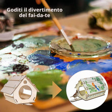Carica l'immagine nel visualizzatore di Gallery, Casetta Uccellini da Esterno, Casetta Uccellini Legno, Casetta per Uccelli da Appendere, Mini Nido per Uccelli, Mini Cas