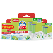 Carica l'immagine nel visualizzatore di Gallery, Duck Fresh Discs, Gel Igienizzanti WC, Lime, 6 Ricariche, 36 Dischi