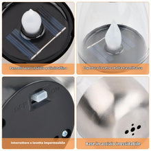 Carica l'immagine nel visualizzatore di Gallery, 6 pezzi lucesolare, candele LED da esterno, candele solari per giardini, luce impermeabile per matrimoni, feste