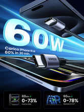 Carica l&#39;immagine nel visualizzatore di Gallery, UGREEN Cavo USB C PD 60W, Cable Type C Compatible con iPhone 17 Pro Max Air/16/15 Plus Pro Max, iPad Air, Galaxy S25/S24/S23/S22/A54, Redmi, Pixel 9/8/7, PS5, Drone, ecc 1M