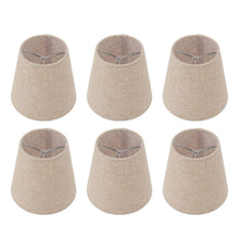 Carica l'immagine nel visualizzatore di Gallery, Paralume in Tessuto per Candela Lampadario Lampada da Parete, Set di 6 Paralumi da Comodino E14 da parete, Clip On Paral