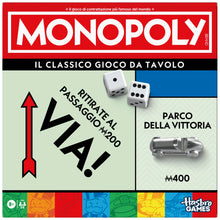 Carica l'immagine nel visualizzatore di Gallery, Hasbro Gaming, Monopoly, Gioco da Tavolo, Ideale per Famiglia e Amici, per Bambini e Bambine da 8 Anni in Su, Include Vaschetta Contenitore e Pedine Più Grandi, per 2-6 Giocatori, in Italiano