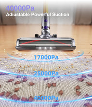 Carica l'immagine nel visualizzatore di Gallery, EUARY Aspirapolvere Senza Fili 40Kpa&amp;450W, 50Mins Scopa Elettrica Senza Aspirapolvere Senza Fili Potente, 11 Stadi Filtrati OLED Smart Anti-Avvolgimento, per Peli Animali/Pavimenti/Tappe