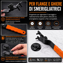 Carica l'immagine nel visualizzatore di Gallery, Topolenashop Chiave Regolabile per Flangia Disco Flex con Apertura Max 52 mm – Chiave in Acciaio con Impugnatura Antisci