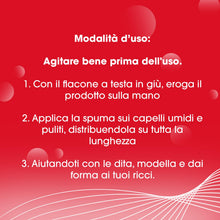 Carica l'immagine nel visualizzatore di Gallery, Bilba, Spuma con Germe Di Grano - Schiuma Capelli Ricci Perfetti con Ceramidi e Gocce d'Argan - Formula Professionale a 