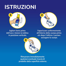 Carica l'immagine nel visualizzatore di Gallery, Dr. Scholl's, Deodorante Spray per Scarpe con Tecnologia Attiva sul Controllo degli Odori, Elimina e Protegge dai Cattivi Odori per 48h, Adatto ad Ogni Tipo di Scarpa, 3 Flaconi da 150 ml