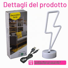 Carica l'immagine nel visualizzatore di Gallery, Aslanka Luce notturna LED flash – USB/batteria, luce al neon per camera da letto, decorazione per bambini, decorazione s