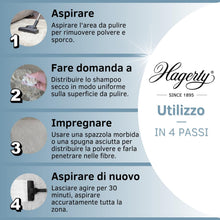 Carica l'immagine nel visualizzatore di Gallery, Hagerty Dry Shampoo secco Detergente in polvere per tappeti delicati moquette tappezzerie