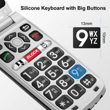 Carica l&#39;immagine nel visualizzatore di Gallery, Easyfone Prime-A1 Pro 4G GSM Telefono Cellulare a conchiglia per Anziani, Telefono Cellulare con Tasti Grandi, Funzione SOS, Dual HD IPS Display, Base di ricarica, 1500mAh Batteria (Nero)