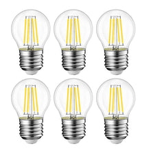Carica l'immagine nel visualizzatore di Gallery, EXTRASTAR Filamento LED E27, 4W Equivalenti a 40W, Luce Calda,G45 Stile Vintage, Non Dimmerabile, Confezione da 6 Pezzi