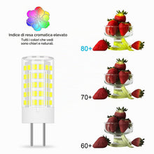 Carica l'immagine nel visualizzatore di Gallery, Gy6.35 - Lampadina LED di ricambio per lampadina alogena 12 V JC Bipin 40 W 50 W con base a pin, luce bianca, 4 W, picco
