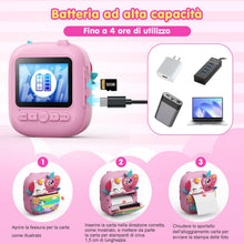 Carica l'immagine nel visualizzatore di Gallery, TIATUA Macchina Fotografica Bambini Istantanea, 2.4 Pollici 1080P HD Fotocamera Bambini con 32GB Scheda &amp; Carta da Stampa, Regali per bambini dai 3 ai 12 anni