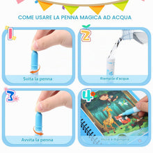 Carica l'immagine nel visualizzatore di Gallery, JoyPlus 4 Pezzi Libro di Pittura ad Acqua con 4 Penna Acqua, Libri da Colorare per Bambini, Riutilizzabili Libro Magico 