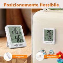 Carica l'immagine nel visualizzatore di Gallery, GRIFEMA GA2902 Mini Termometro Digitale Interno Igrometro, Piccolo Digitale Misuratore di Umidità, Adatto per Serre, Viv