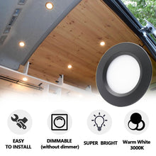 Carica l'immagine nel visualizzatore di Gallery, 12V Campervan Incastrato LED 3W Montare Luci A Soffitto Lumini Macchie Bianche Calde 3000K Dimmabili per T4 T5 Caravan B
