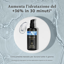 Carica l'immagine nel visualizzatore di Gallery, Siero Acido Ialuronico Viso 100ml, Siero Viso Acido Ialuronico Puro con Aloe Vera per Pelli Sensibili - Siero Viso Antirughe - Siero Idratante Viso Vegano - Hyaluronic Acid Serum - Satin Naturel