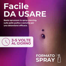 Carica l'immagine nel visualizzatore di Gallery, Soluzione Salina Piercing Spray FIXU 100ml con Acido Ialuronico e Aloe vera, Soluzione Fisiologica 100% Vegana, Deterge 