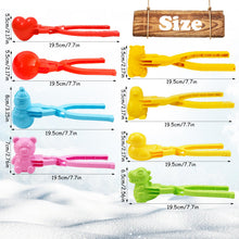 Carica l'immagine nel visualizzatore di Gallery, Pinze per palla di neve, 8 pezzi per palla di neve, palla di neve, giocattolo invernale, palla di neve, palla di neve, palla di neve con manico, clip per bambini e giochi all'aperto