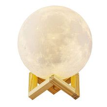 Carica l'immagine nel visualizzatore di Gallery, Lampada Luna 3D Stampata, ALED LIGHT Piena Lampada Moon Luna con Diametro 15cm, 3 Colori, Ricarica USB Decorativo LED Lu