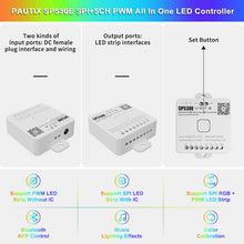 Carica l'immagine nel visualizzatore di Gallery, PAUTIX SP530E Controller LED WiFi Bluetooth Supporta PWM monocromatico CCT RGB RGBW RGBCCT o chip IC SPI TTL WS2811 WS28