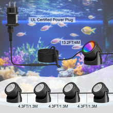 Carica l'immagine nel visualizzatore di Gallery, PChero Illuminazione per laghetto RGB LED subacqueo, illuminazione subacquea, faretto per piscina, luce subacquea, IP68,
