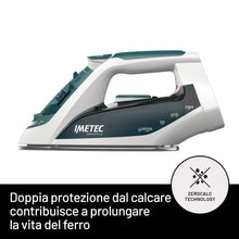 Carica l&#39;immagine nel visualizzatore di Gallery, Imetec ZeroCalc Z1 2500 - Ferro da Stiro a vapore - Tecnologia Anticalcare -Piastra Acciaio Inox - 2200 Watt, Colpo Vapore 120 g - Tecnologia a risparmio energetico, Funzione Calc Clean