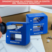 Carica l'immagine nel visualizzatore di Gallery, CABLEPELADO - Magnetizzatore e smagnetizzatore professionale per cacciaviti, strumento magnetico 2 in 1 per punte, punte