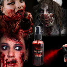 Carica l&#39;immagine nel visualizzatore di Gallery, Halloween Sangue Finto,Kit Realistico Finto Lavabile,con Fake Blood+2 Spugnette per il trucco,per Halloween Effetti Speciali Trucco per Vampiro, Mostro e Zombie Sposa