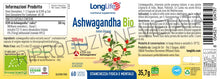 Carica l'immagine nel visualizzatore di Gallery, LongLife® Ashwagandha Bio | KSM-66 Ashwagandha® titolata 5% withanolidi | Tonico adattogeno | Rilassamento e benessere m
