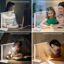 Carica l'immagine nel visualizzatore di Gallery, lampada da scrivania,lampada da lettura,dimmerabile lampada da tavolocon porta USB, 3 modalità di illuminazione, lampada da comodino pieghevole per lettura,unghie,lavoro,studiare,ufficio,dormitorio