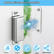 Carica l'immagine nel visualizzatore di Gallery, 8 Chiusure Magnetiche per Mobili, Calamite Forte per Ante e Cassetti con 32 Viti