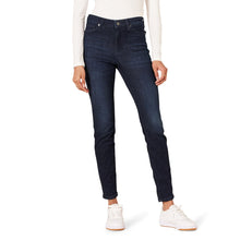 Carica l'immagine nel visualizzatore di Gallery, Amazon Essentials Jeans Skinny Elasticizzati a Vita Media - colori fuori produzione Donna, Delavé Scuro, 44